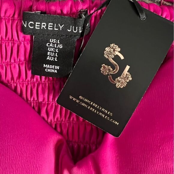 Sincerely Jules Fuchsia Crop Top with Wide Leg Pants - Picture 7 of 7